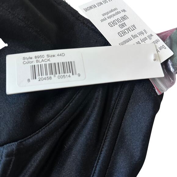 NWT Dominique Juliette Satin Corset size 44D color Black Long-Line Bustier Goth - Picture 8 of 11